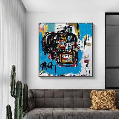 50cmx50cm Blue Head Black Frame Canvas Wall Art-Home &amp; Garden &gt; Wall Art-PEROZ Accessories