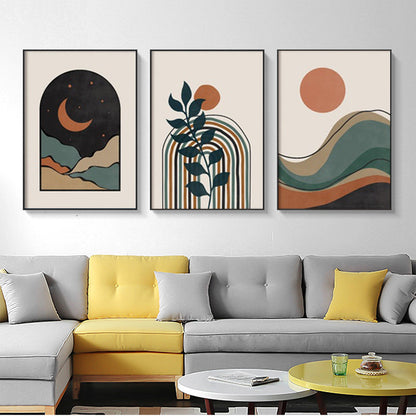 50cmx70cm Abstract Dark Greena 3 Sets Black Frame Canvas Wall Art-Home &amp; Garden &gt; Wall Art-PEROZ Accessories