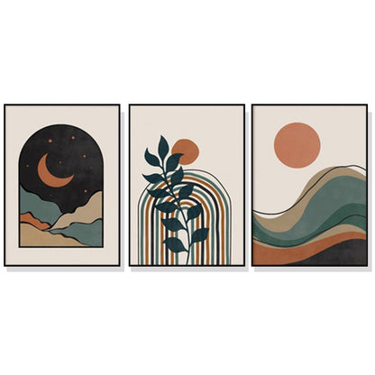 60cmx90cm Abstract Dark Green 3 Sets Black Frame Canvas Wall Art-Home &amp; Garden &gt; Wall Art-PEROZ Accessories