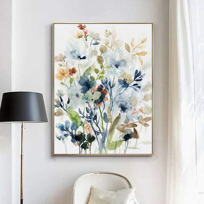 60cmx90cm Colourful Floras Watercolour style 2 Sets Gold Frame Canvas Wall Art-Home &amp; Garden &gt; Wall Art-PEROZ Accessories