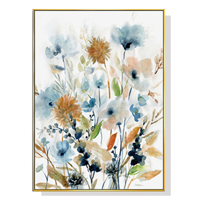 60cmx90cm Colourful Floras Watercolour style I Gold Frame Canvas Wall Art-Home &amp; Garden &gt; Wall Art-PEROZ Accessories