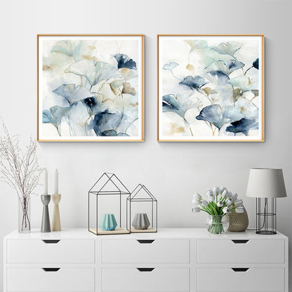 70cmx70cm Gingko Leaves By Carol Robinson 2 Sets Gold Frame Canvas Wall Art-Home &amp; Garden &gt; Wall Art-PEROZ Accessories