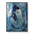 50cmx70cm Blue Nude by Pablo Picasso Black Frame Canvas Wall Art-Home & Garden > Wall Art-PEROZ Accessories