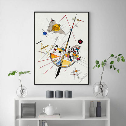 60cmx90cm Delicate Tension By Wassily Kandinsky Black Frame Canvas Wall Art-Home &amp; Garden &gt; Wall Art-PEROZ Accessories