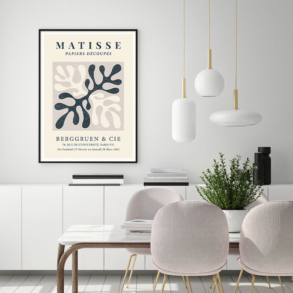 60cmx90cm Henri Matisse Black Frame Canvas Wall Art-Home &amp; Garden &gt; Wall Art-PEROZ Accessories