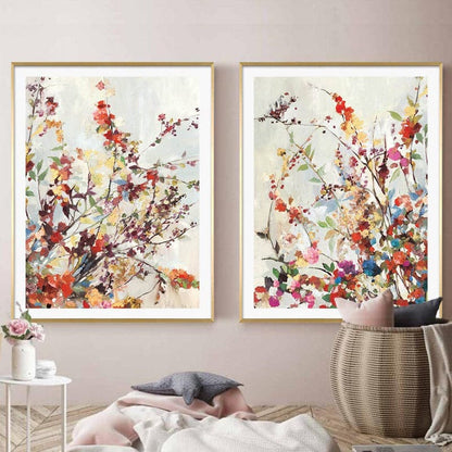 50cmx70cm Coming Spring 2 Sets Gold Frame Canvas Wall Art-Home &amp; Garden &gt; Wall Art-PEROZ Accessories