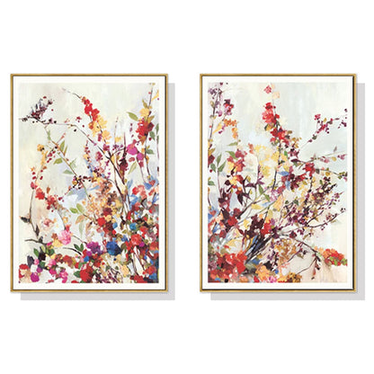 50cmx70cm Coming Spring 2 Sets Gold Frame Canvas Wall Art-Home &amp; Garden &gt; Wall Art-PEROZ Accessories