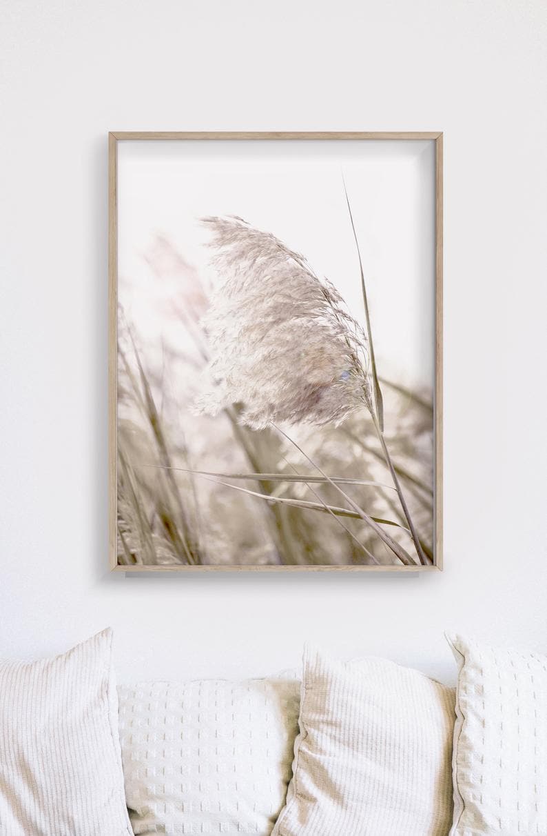 50cmx70cm Pampas Grass 2 Sets Wood Frame Canvas Wall Art-Home &amp; Garden &gt; Wall Art-PEROZ Accessories
