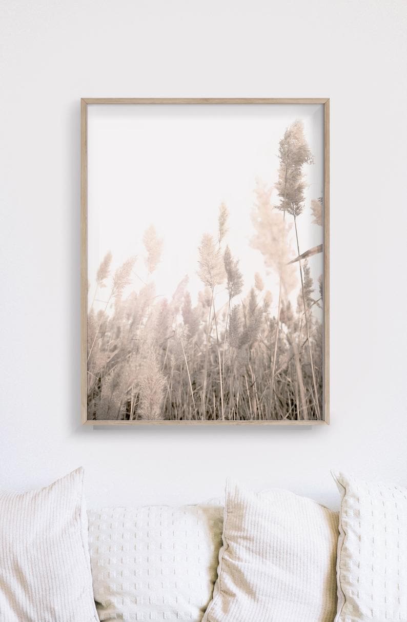 50cmx70cm Pampas Grass 2 Sets Wood Frame Canvas Wall Art-Home &amp; Garden &gt; Wall Art-PEROZ Accessories