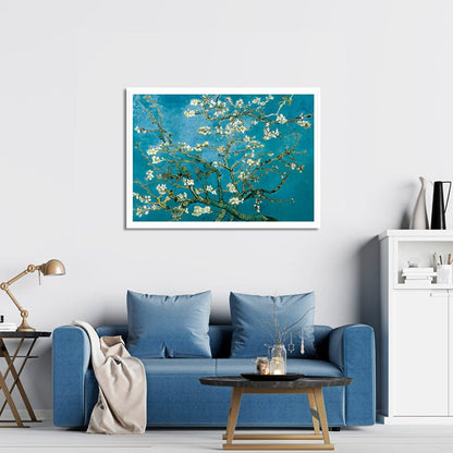 70cmx100cm Van Gogh Almond Blossom White Frame Canvas Wall Art-Home &amp; Garden &gt; Wall Art-PEROZ Accessories