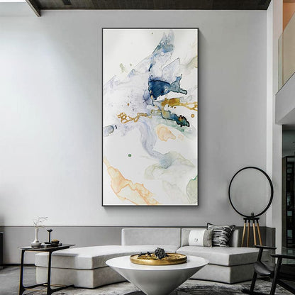 50cmx100cm Abstract Watercolour Style Black Frame Canvas Wall Art-Home &amp; Garden &gt; Wall Art-PEROZ Accessories