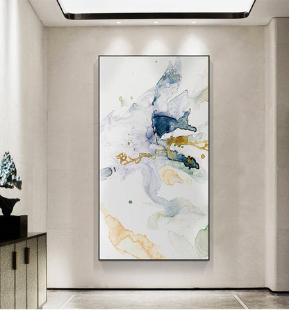 60cmx120cm Abstract Watercolour Style Black Frame Canvas Wall Art-Home &amp; Garden &gt; Wall Art-PEROZ Accessories