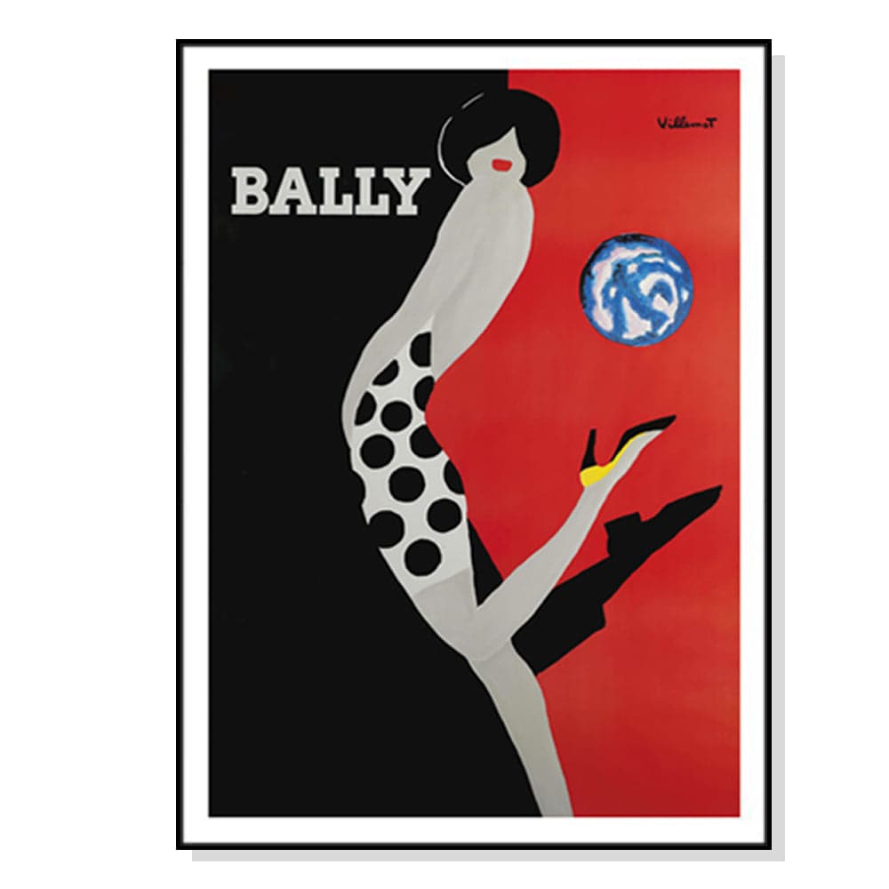 50cmx70cm Fashion Bally Black Frame Canvas Wall Art-Home &amp; Garden &gt; Wall Art-PEROZ Accessories