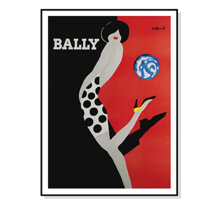 50cmx70cm Fashion Bally Black Frame Canvas Wall Art-Home &amp; Garden &gt; Wall Art-PEROZ Accessories