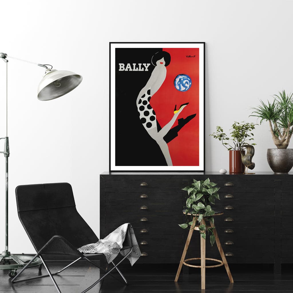 50cmx70cm Fashion Bally Black Frame Canvas Wall Art-Home &amp; Garden &gt; Wall Art-PEROZ Accessories
