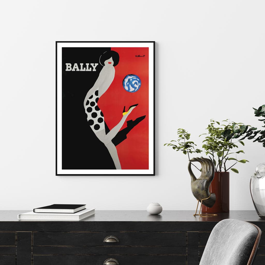 50cmx70cm Fashion Bally Black Frame Canvas Wall Art-Home &amp; Garden &gt; Wall Art-PEROZ Accessories