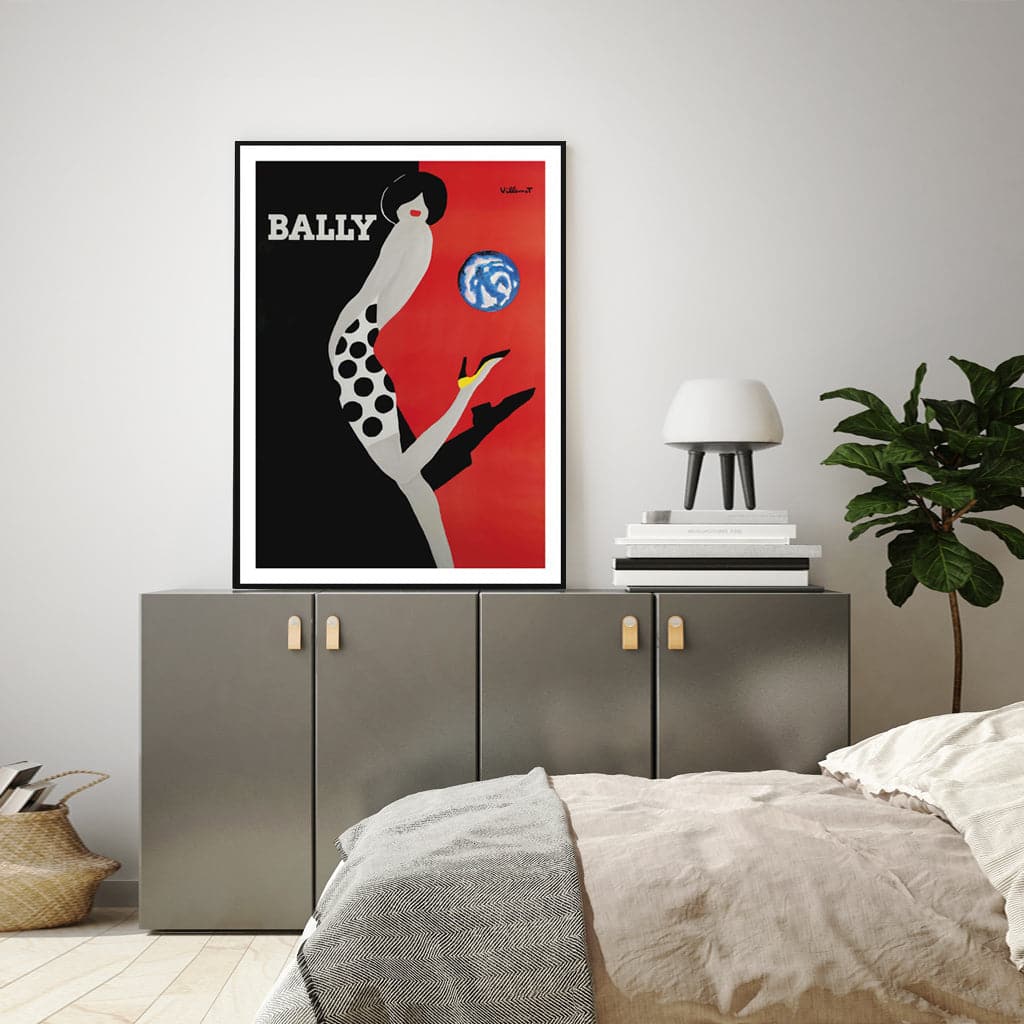 50cmx70cm Fashion Bally Black Frame Canvas Wall Art-Home &amp; Garden &gt; Wall Art-PEROZ Accessories