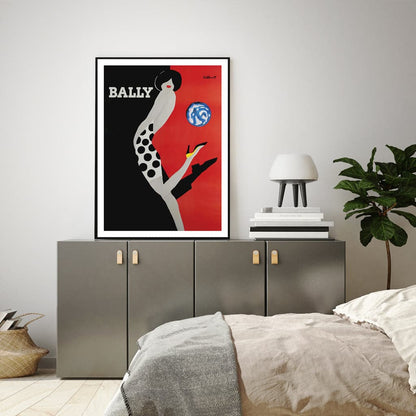 50cmx70cm Fashion Bally Black Frame Canvas Wall Art-Home &amp; Garden &gt; Wall Art-PEROZ Accessories