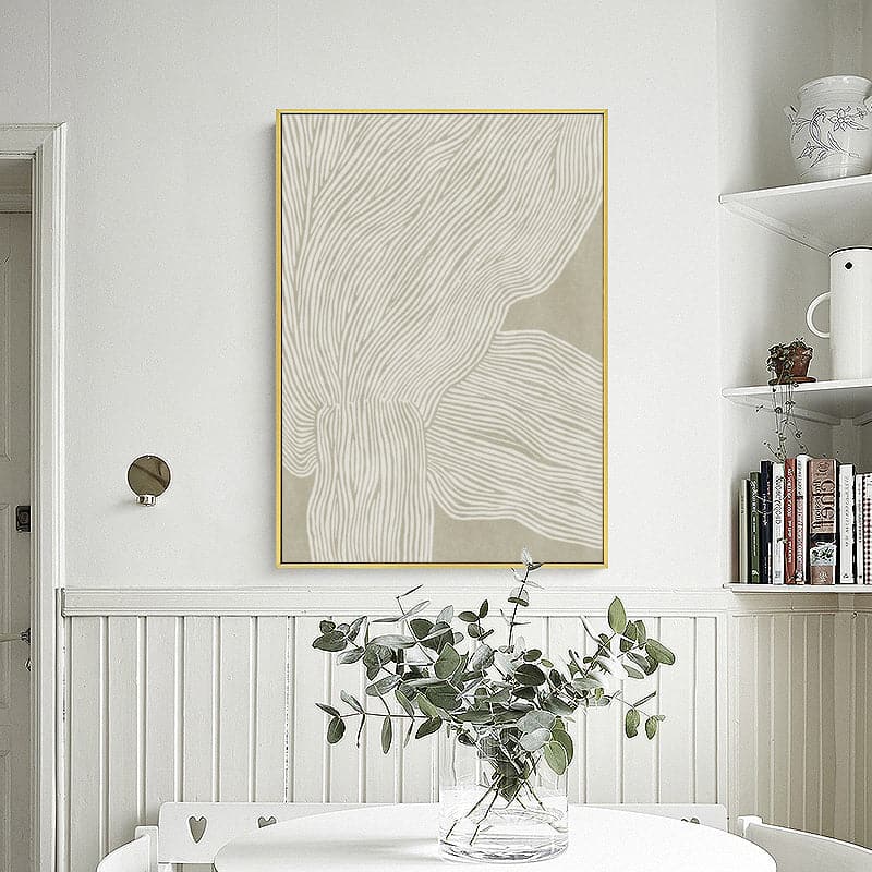 60cmx90cm Abstract Line 2 Sets Gold Frame Canvas Wall Art-Home &amp; Garden &gt; Wall Art-PEROZ Accessories