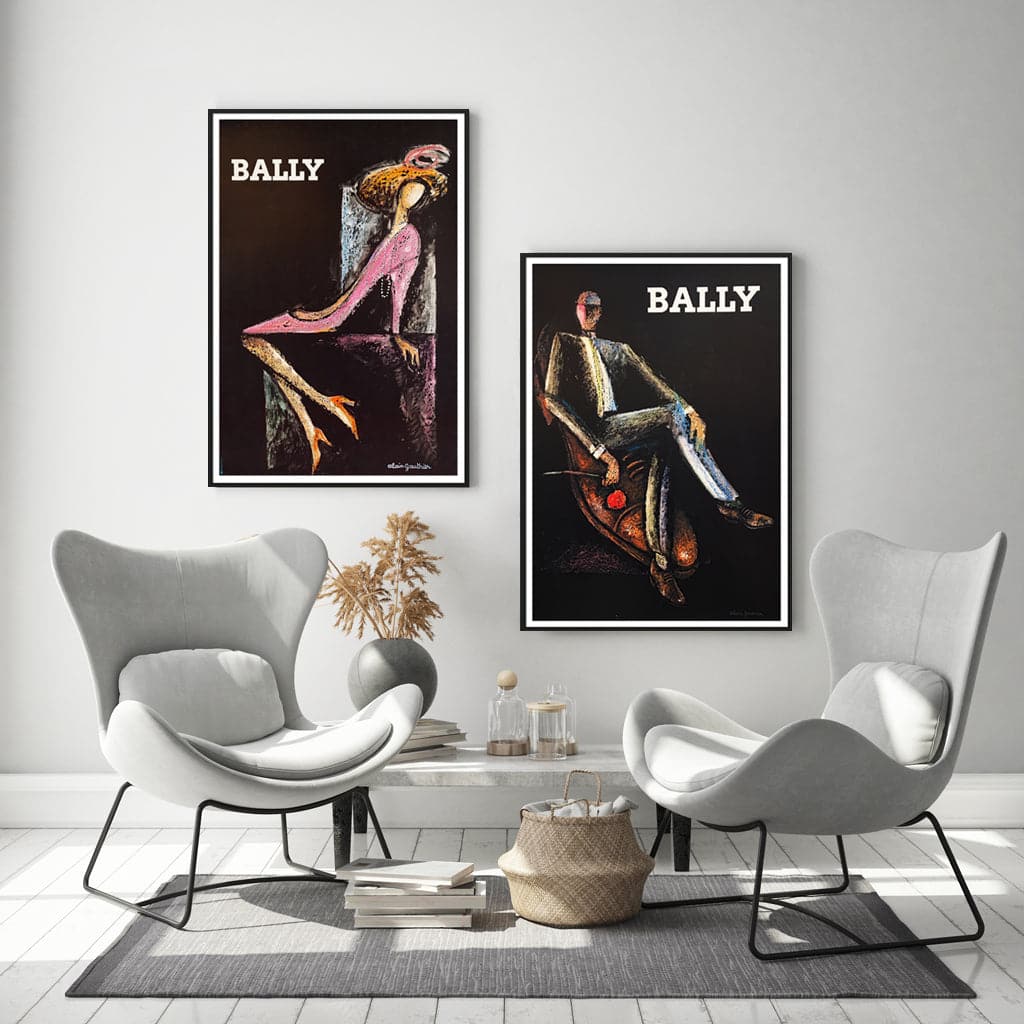 50cmx70cm Bally Man &amp; Woman 2 Sets Black Frame Canvas Wall Art-Home &amp; Garden &gt; Wall Art-PEROZ Accessories