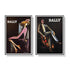 60cmx90cm Bally Man & Woman 2 Sets Black Frame Canvas Wall Art-Home & Garden > Wall Art-PEROZ Accessories