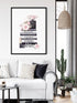 50cmx70cm Fashion Book Black Frame Canvas Wall Art-Home & Garden > Wall Art-PEROZ Accessories