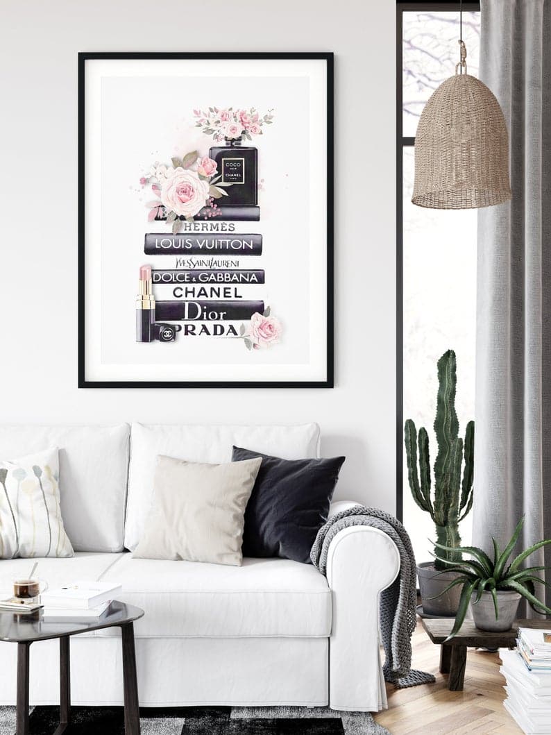 70cmx100cm Fashion Book Black Frame Canvas Wall Art-Home &amp; Garden &gt; Wall Art-PEROZ Accessories