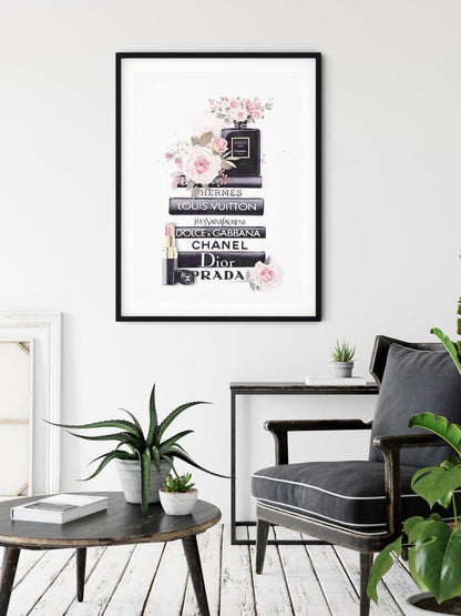 70cmx100cm Fashion Book Black Frame Canvas Wall Art-Home &amp; Garden &gt; Wall Art-PEROZ Accessories