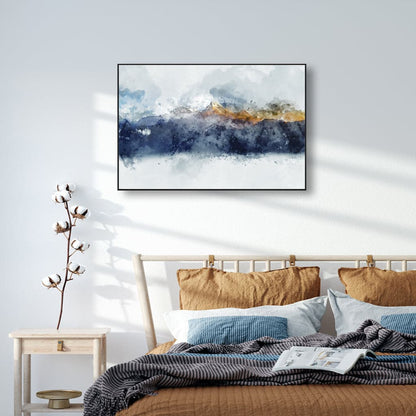 60cmx90cm Abstract Sunlight Mountains Black Frame Canvas Wall Art-Home &amp; Garden &gt; Wall Art-PEROZ Accessories