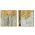 60cmx60cm Golden Leaves 2 Sets Gold Frame Canvas Wall Art-Home & Garden > Wall Art-PEROZ Accessories
