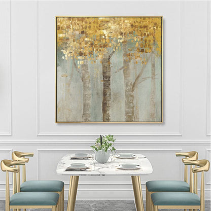 60cmx60cm Golden Leaves 2 Sets Gold Frame Canvas Wall Art-Home &amp; Garden &gt; Wall Art-PEROZ Accessories