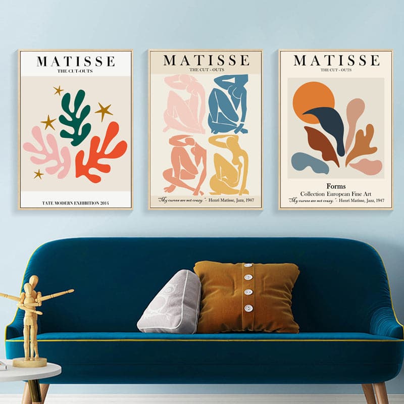 50cmx70cm Matisse Wall Art 3 Sets Wood Frame Canvas-Home &amp; Garden &gt; Wall Art-PEROZ Accessories