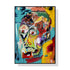 70cmx100cm Pop Art Head Black Frame Canvas Wall Art-Home & Garden > Wall Art-PEROZ Accessories