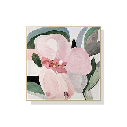 50cmx50cm Floral Hand Painting Style Wood Frame Canvas Wall Art-Home &amp; Garden &gt; Wall Art-PEROZ Accessories