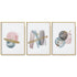 60cmx90cm Blush Pink Watercolor 3 Sets Gold Frame Canvas Wall Art-Home & Garden > Wall Art-PEROZ Accessories