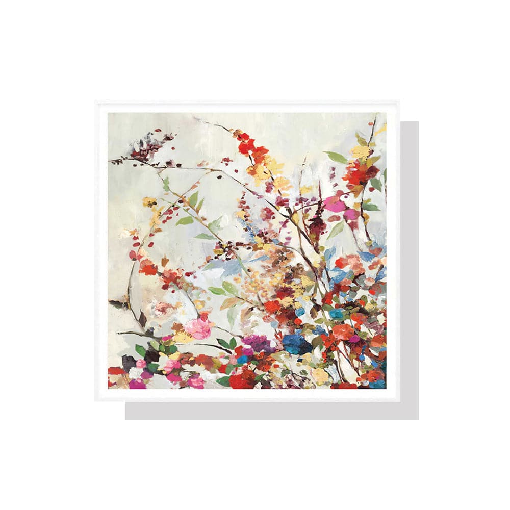 60cmx60cm Coming Spring Square Size White Frame Canvas Wall Art-Home &amp; Garden &gt; Wall Art-PEROZ Accessories