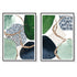 40cmx60cm Abstract Green and Navy 2 Sets Black Frame Canvas Wall Art-Home & Garden > Wall Art-PEROZ Accessories