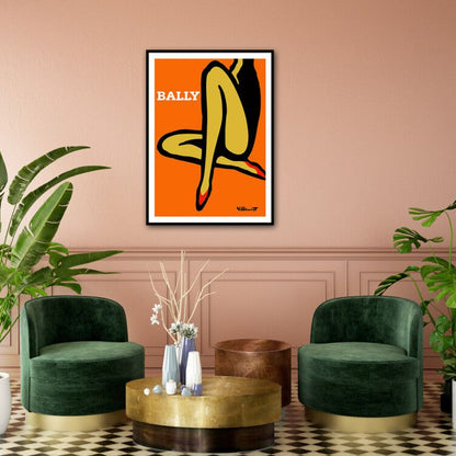 60cmx90cm Orange Legs Black Frame Canvas Wall Art-Home &amp; Garden &gt; Wall Art-PEROZ Accessories