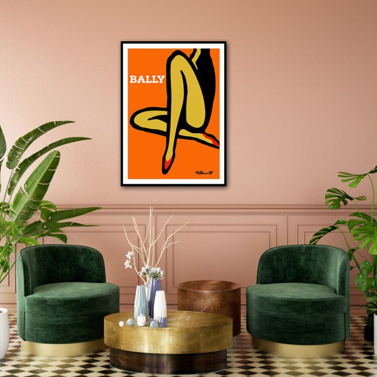 70cmx100cm Orange Legs Black Frame Canvas Wall Art-Home & Garden > Wall Art-PEROZ Accessories
