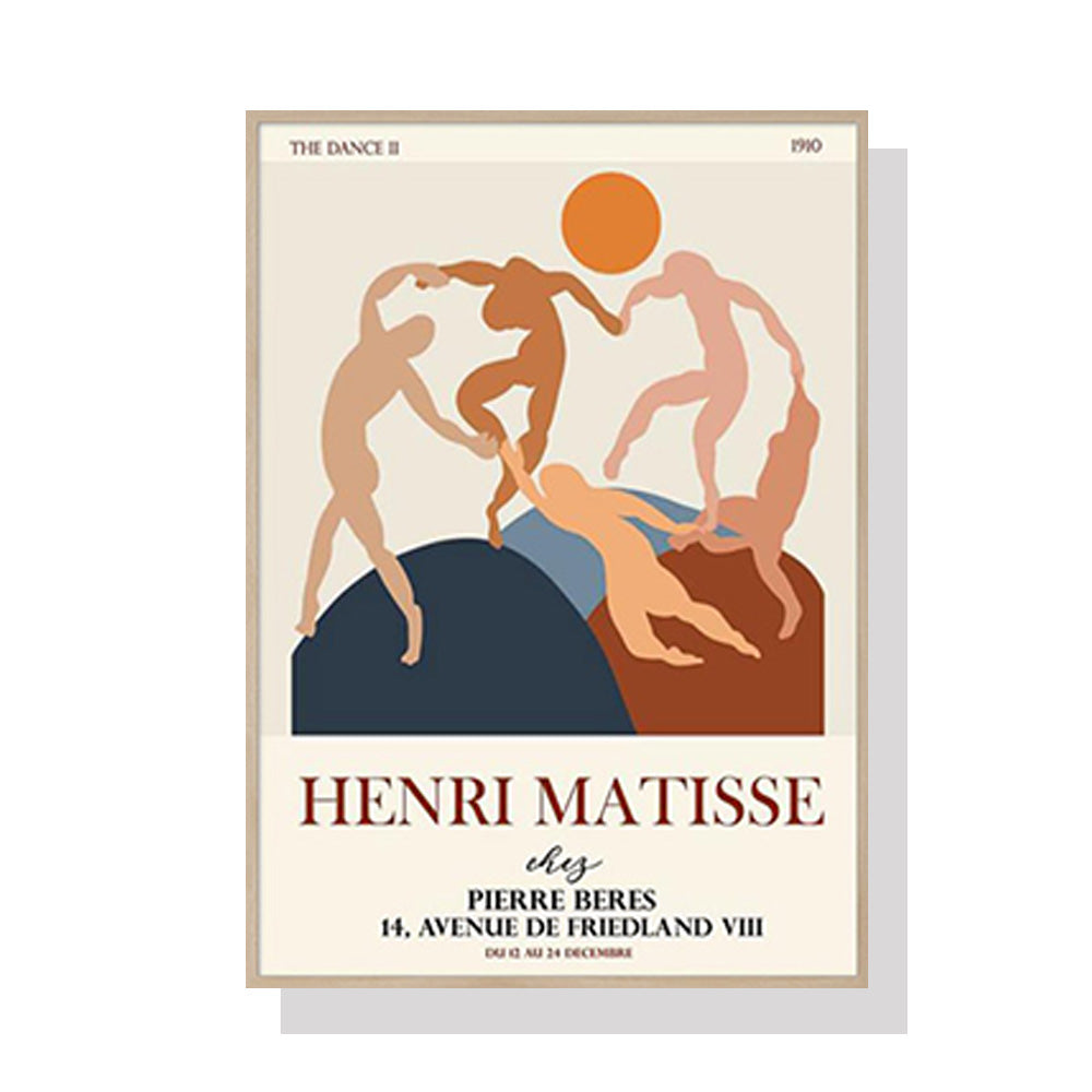 50cmx70cm Dancing by Henri Matisse Wood Frame Canvas Wall Art-Home &amp; Garden &gt; Wall Art-PEROZ Accessories