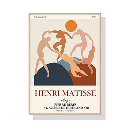 60cmx90cm Dancing by Henri Matisse Wood Frame Canvas Wall Art-Home &amp; Garden &gt; Wall Art-PEROZ Accessories