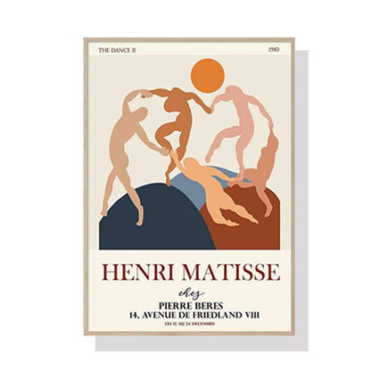 60cmx90cm Dancing by Henri Matisse Wood Frame Canvas Wall Art-Home &amp; Garden &gt; Wall Art-PEROZ Accessories