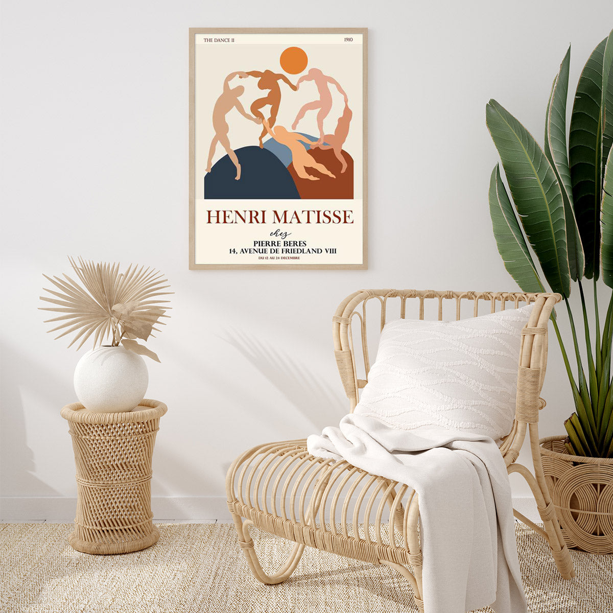 60cmx90cm Dancing by Henri Matisse Wood Frame Canvas Wall Art-Home &amp; Garden &gt; Wall Art-PEROZ Accessories