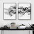 40cmx60cm Stylish Abstract Black 2 Sets Black Frame Canvas Wall Art-Home & Garden > Wall Art-PEROZ Accessories