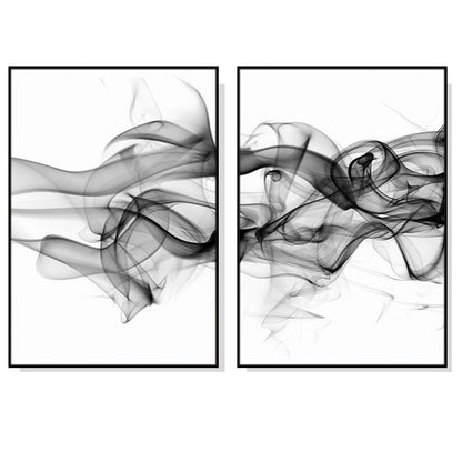 50cmx70cm Stylish Abstract Black 2 Sets Black Frame Canvas Wall Art-Home &amp; Garden &gt; Wall Art-PEROZ Accessories