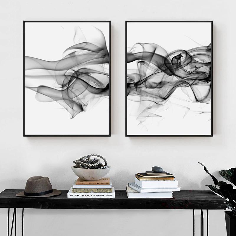 50cmx70cm Stylish Abstract Black 2 Sets Black Frame Canvas Wall Art-Home &amp; Garden &gt; Wall Art-PEROZ Accessories