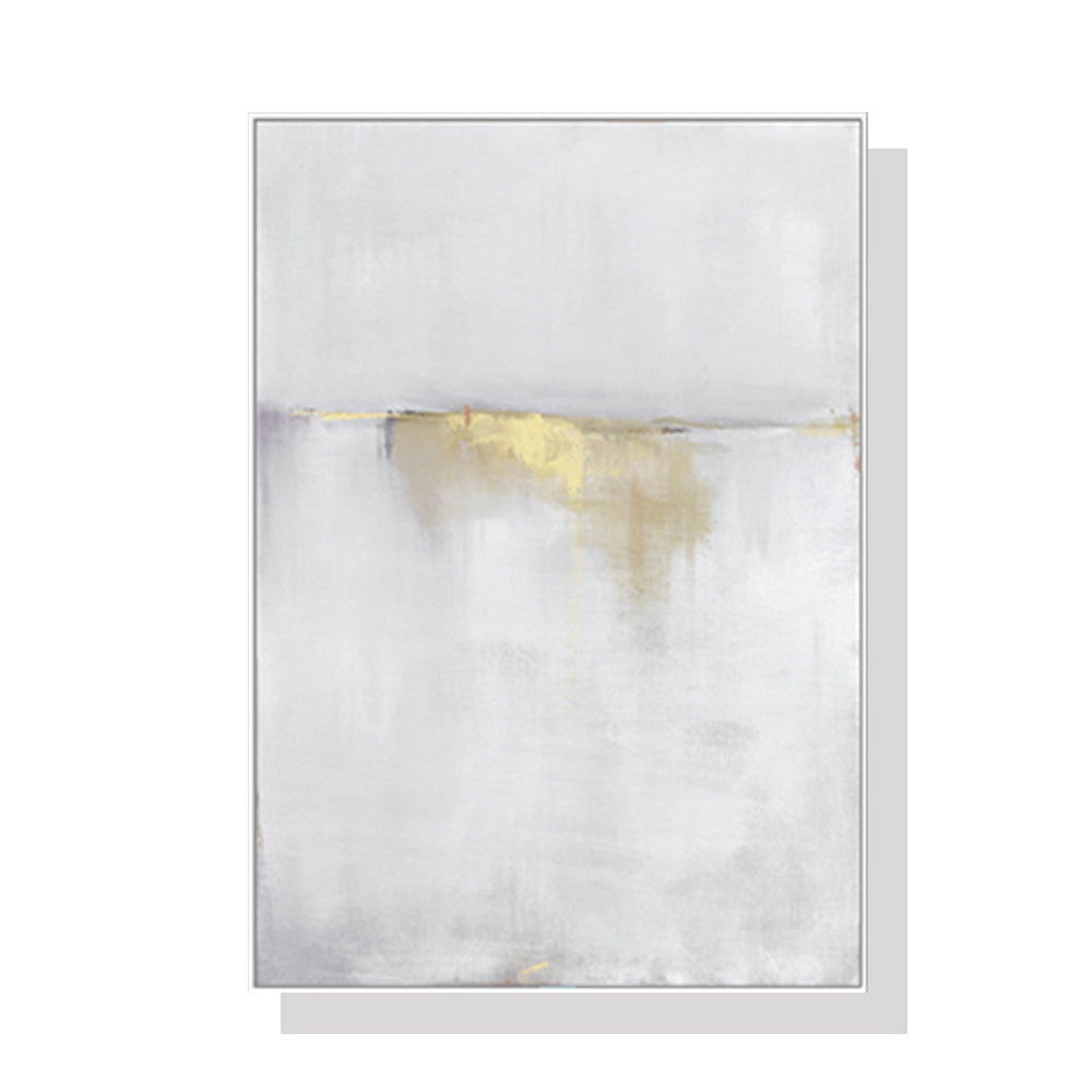 50cmx70cm Abstract gold white single II White Frame Canvas Wall Art-Home &amp; Garden &gt; Wall Art-PEROZ Accessories