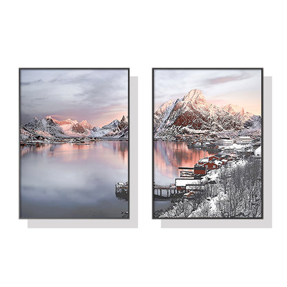 60cmx90cm Nordic Norway 2 Sets Black Frame Canvas Wall Art-Home &amp; Garden &gt; Wall Art-PEROZ Accessories
