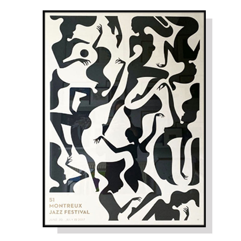 50cmx70cm Jazz Festival Black Frame Canvas Wall Art-Home & Garden > Wall Art-PEROZ Accessories