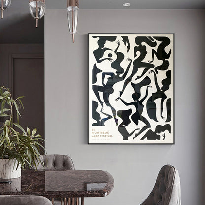 70cmx100cm Jazz Festival Black Frame Canvas Wall Art-Home &amp; Garden &gt; Wall Art-PEROZ Accessories